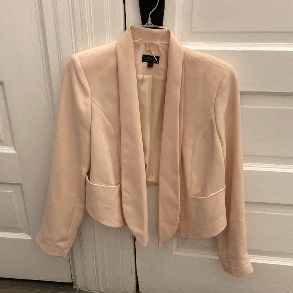 Topshop blush blazer